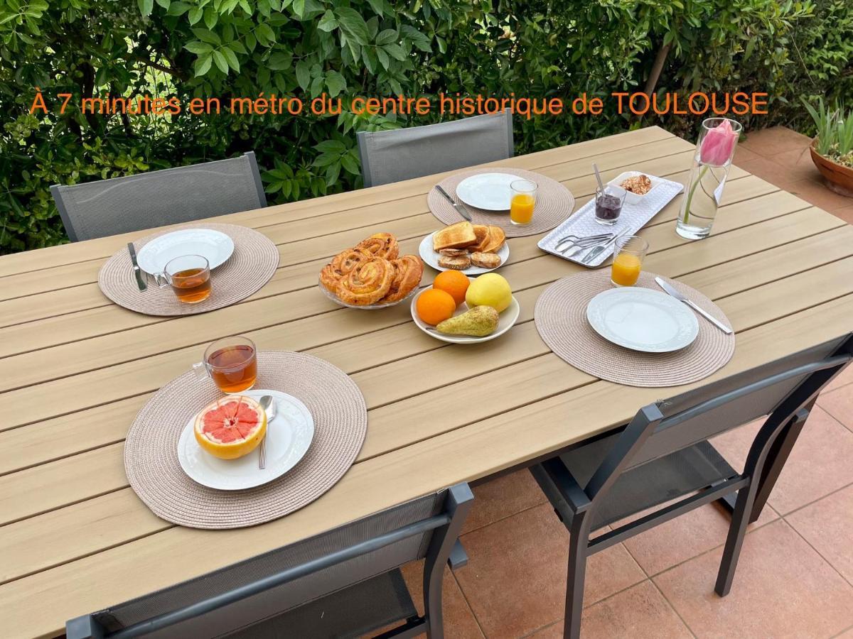 50 M2 T2 Au Calme, Lumineux, Confortable, Cosy, Climatise, Privatif Avec Parking Gratuit Et Terrasse Тулуза Екстериор снимка